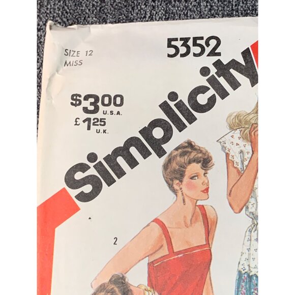 Style Misses Shirt Sewing Pattern sz 12 5352 - uncut - Picture 2 of 3